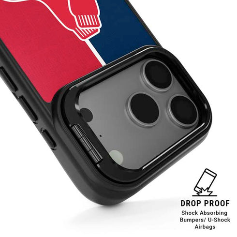 MLB Boston Red Sox Split iPhone 17 Pro Max Kickstand Case