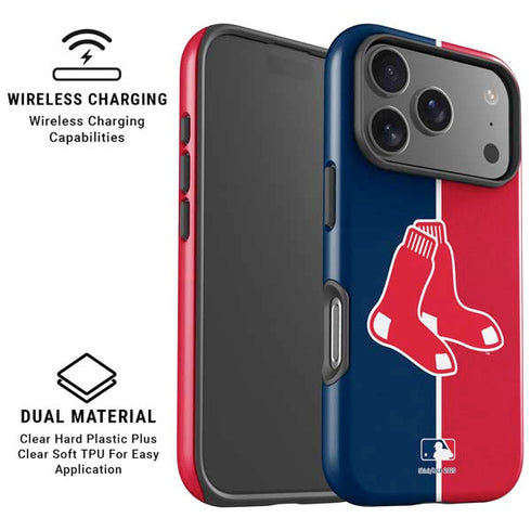 MLB Boston Red Sox Split iPhone 17 Pro Max Magsafe Impact Case