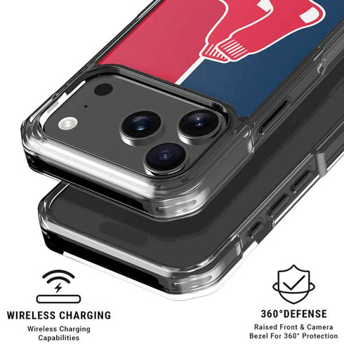 MLB Boston Red Sox Split iPhone 18 Pro Clear Case