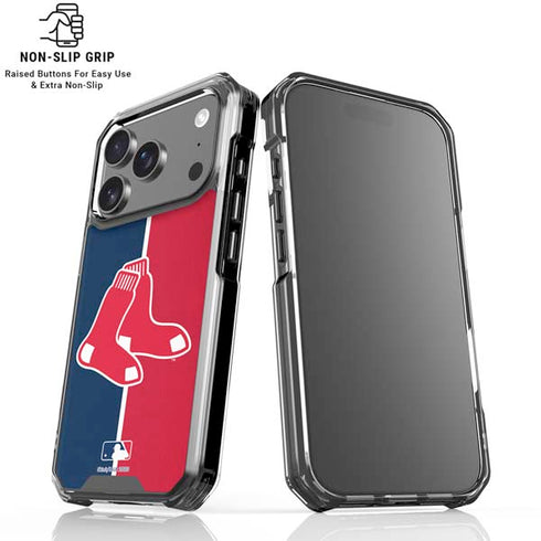MLB Boston Red Sox Split iPhone 18 Pro Clear Case