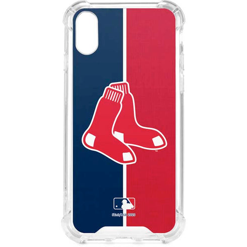 MLB Boston Red Sox Split iPhone XS Clear Case