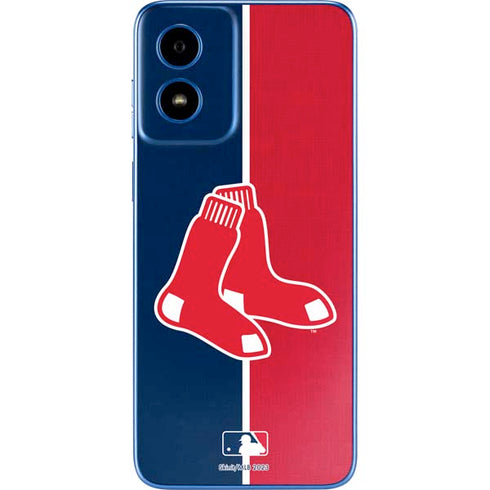 MLB Boston Red Sox Split Moto G Play 4G (2024) Skin