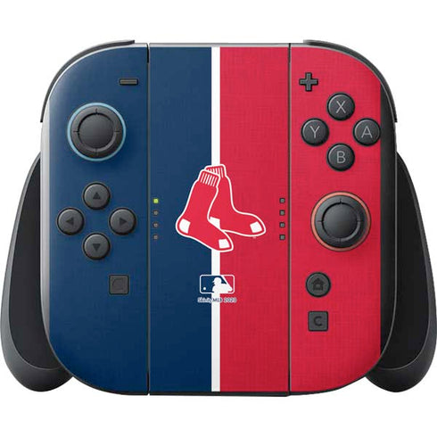 MLB Boston Red Sox Split Nintendo Switch 2 (2025) with Joy-Con Skin