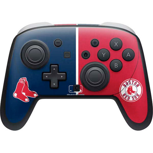 MLB Boston Red Sox Split Nintendo Switch 2 (2025) Pro Controller Skin