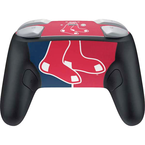 MLB Boston Red Sox Split Nintendo Switch 2 (2025) Pro Controller Skin