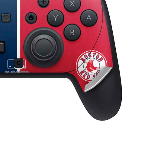 MLB Boston Red Sox Split Nintendo Switch 2 (2025) Pro Controller Skin