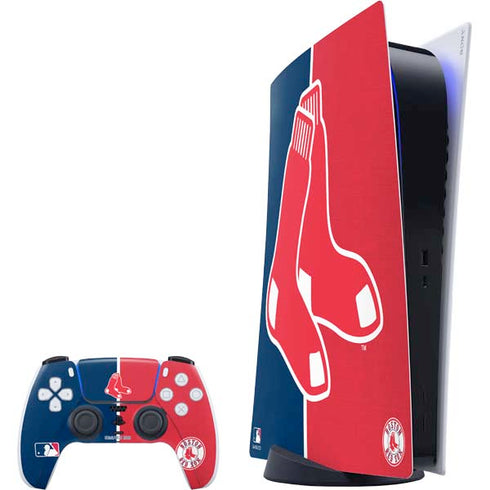 MLB Boston Red Sox Split PlayStation PS5 Skins