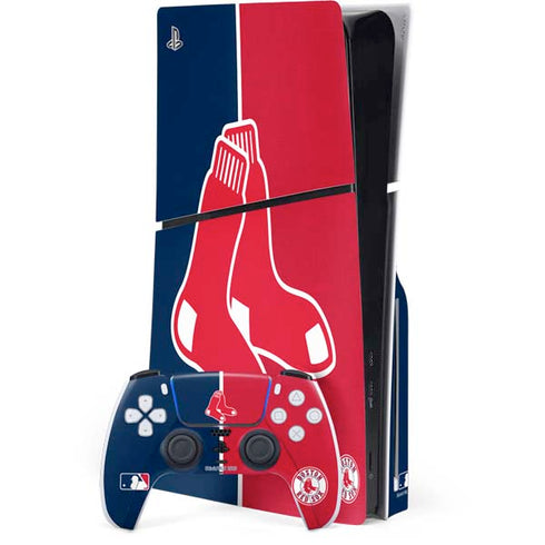MLB Boston Red Sox Split PlayStation PS5 Skins