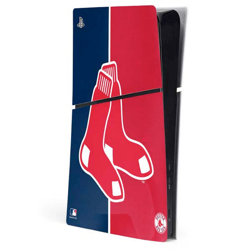 MLB Boston Red Sox Split PS5 Slim Digital Edition Console Skin