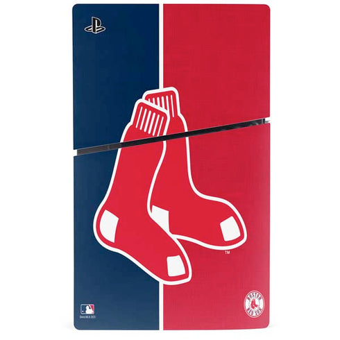 MLB Boston Red Sox Split PS5 Slim Digital Edition Console Skin