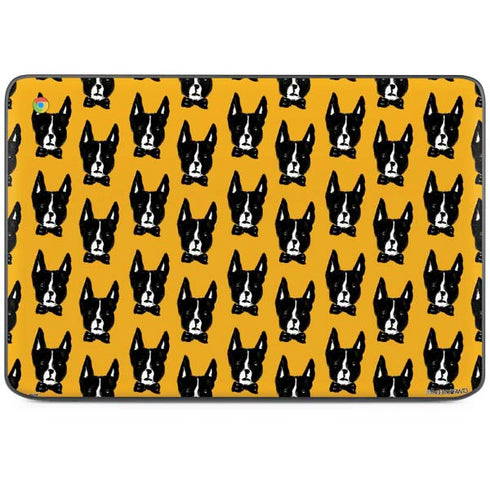 Bouffants and Broken Hearts Boston Terrier HP Chromebook Skin