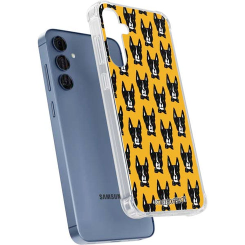 Bouffants and Broken Hearts Boston Terrier Galaxy A55 5G Clear Case