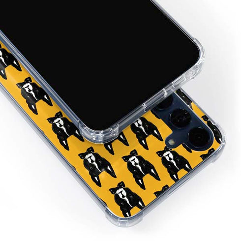 Bouffants and Broken Hearts Boston Terrier Galaxy A55 5G Clear Case