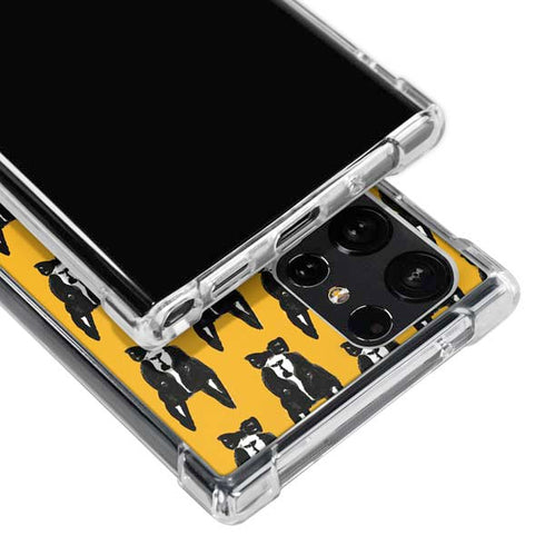 Bouffants and Broken Hearts Boston Terrier Galaxy S23 Ultra Clear Case