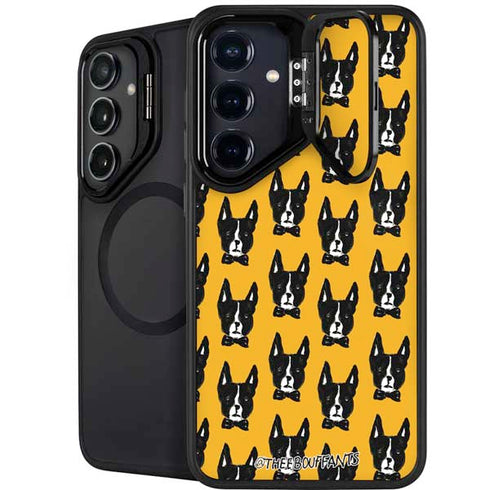 Bouffants and Broken Hearts Boston Terrier Galaxy S24 FE Kickstand Case