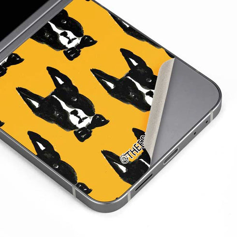 Bouffants and Broken Hearts Boston Terrier Galaxy Z Flip6 Skin