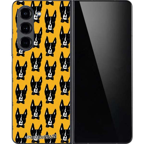 Bouffants and Broken Hearts Boston Terrier Galaxy Z Fold5 5G Skin