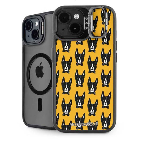 Bouffants and Broken Hearts Boston Terrier iPhone 14 Plus Kickstand Case