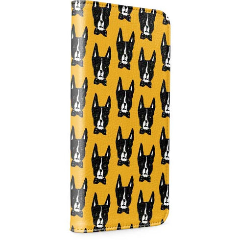 Bouffants and Broken Hearts Boston Terrier iPhone 15 Pro Max Folio Case