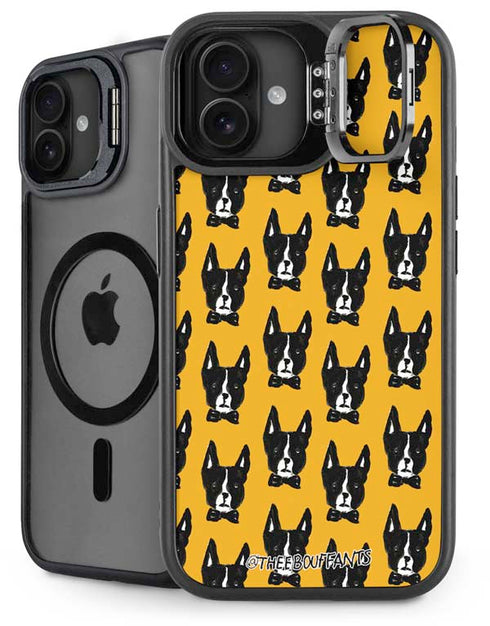 Bouffants and Broken Hearts Boston Terrier iPhone 16 Kickstand Case