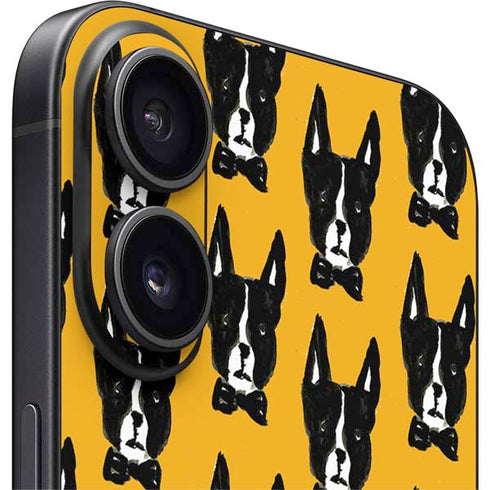 Bouffants and Broken Hearts Boston Terrier iPhone 16 Plus Skin