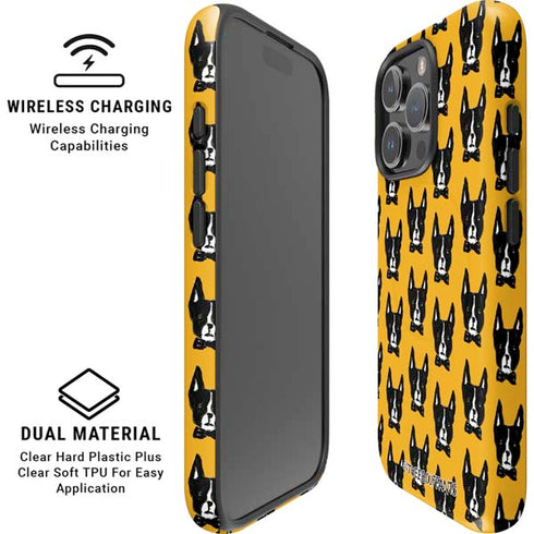 Bouffants and Broken Hearts Boston Terrier iPhone 16 Pro Magsafe Impact Case