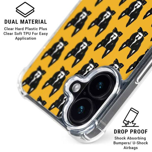 Bouffants and Broken Hearts Boston Terrier iPhone 17 Clear Case