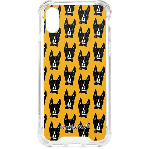 Bouffants and Broken Hearts Boston Terrier iPhone XS Clear Case