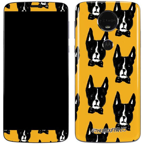Bouffants and Broken Hearts Boston Terrier Moto E5 Plus Skin