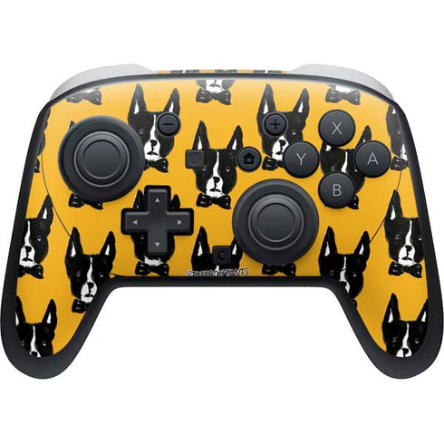 Bouffants and Broken Hearts Boston Terrier Nintendo Switch 2 (2025) Pro Controller Skin