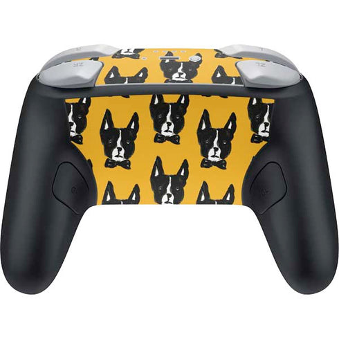 Bouffants and Broken Hearts Boston Terrier Nintendo Switch 2 (2025) Pro Controller Skin