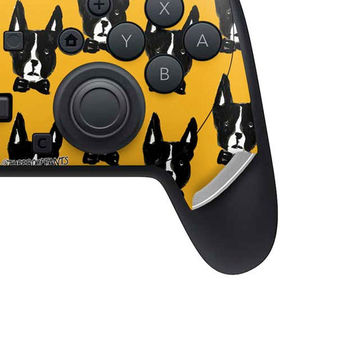 Bouffants and Broken Hearts Boston Terrier Nintendo Switch 2 (2025) Pro Controller Skin