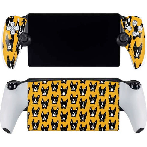 Bouffants and Broken Hearts Boston Terrier PlayStation Portal Remote Player Skin