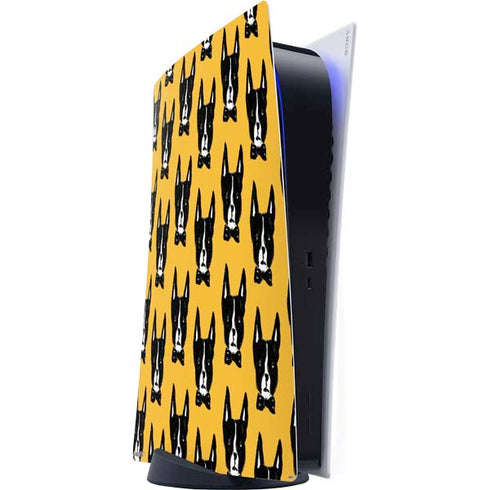 Bouffants and Broken Hearts Boston Terrier PlayStation PS5 Skins