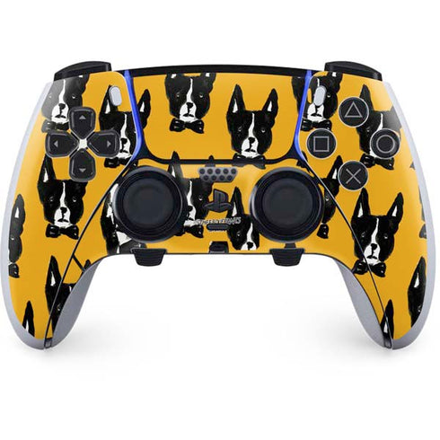 Bouffants and Broken Hearts Boston Terrier PS5 DualSense Edge Pro Controller Skin
