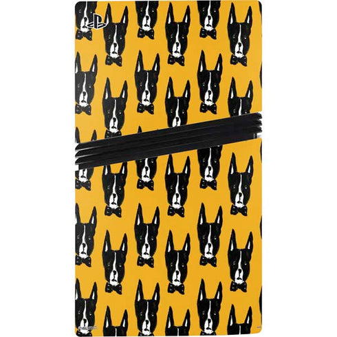 Bouffants and Broken Hearts Boston Terrier PS5 Pro Disk Console Skin