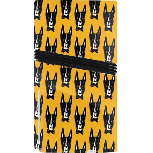Bouffants and Broken Hearts Boston Terrier PS5 Pro Disk Console Skin