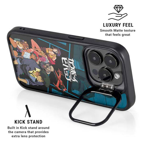 Cowboy Bebop Bounty Crew iPhone 16 Pro Kickstand Case