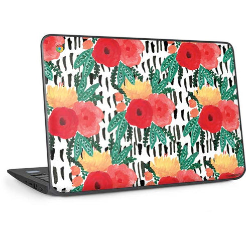 Bouffants and Broken Hearts Bouquets Print 3 HP Chromebook Skin