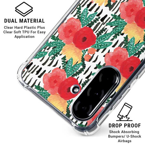 Bouffants and Broken Hearts Bouquets Print 3 Galaxy A36 5G Clear Case