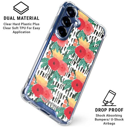 Bouffants and Broken Hearts Bouquets Print 3 Galaxy S25 Plus Clear Case