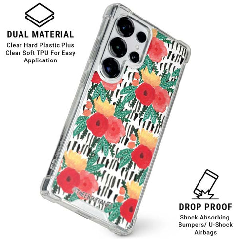 Bouffants and Broken Hearts Bouquets Print 3 Galaxy S25 Ultra Clear Case