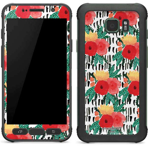 Bouffants and Broken Hearts Bouquets Print 3 Galaxy S7 Active Skin