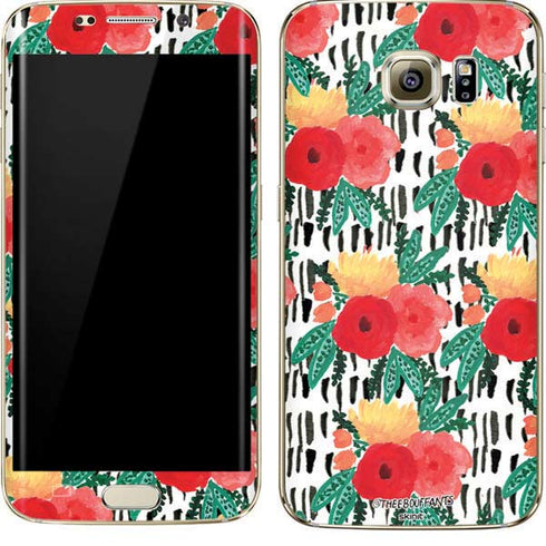 Bouffants and Broken Hearts Bouquets Print 3 Galaxy S7 Edge Skin