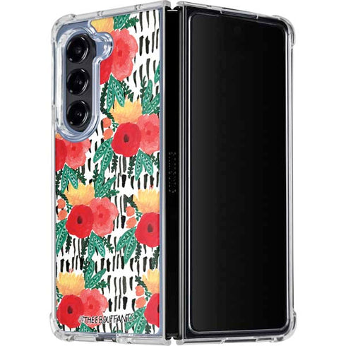 Bouffants and Broken Hearts Bouquets Print 3 Galaxy Z Fold5 5G Clear Case