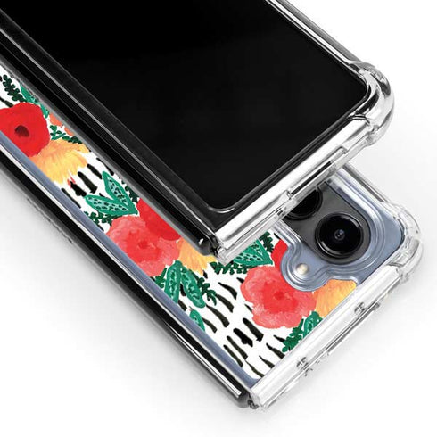 Bouffants and Broken Hearts Bouquets Print 3 Galaxy Z Fold5 5G Clear Case