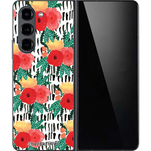 Bouffants and Broken Hearts Bouquets Print 3 Galaxy Z Fold5 5G Skin