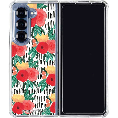 Bouffants and Broken Hearts Bouquets Print 3 Galaxy Z Fold6 Clear Case