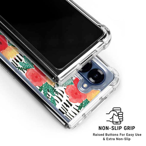 Bouffants and Broken Hearts Bouquets Print 3 Galaxy Z Fold6 Clear Case