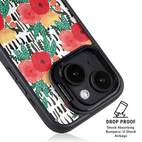 Bouffants and Broken Hearts Bouquets Print 3 iPhone 14 Kickstand Case